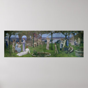 Póster Entre a arte e a natureza, 1890
