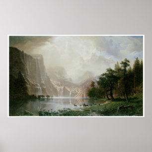 Poster Entre a serra montanhas de Nevada, Califórnia