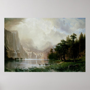 Póster Entre as montanhas de Sierra Nevada por Bierstadt