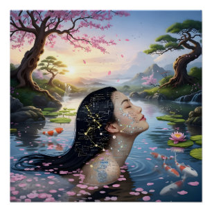 Póster "Entre Blossom e Fórmula" - Um Retrato Digital