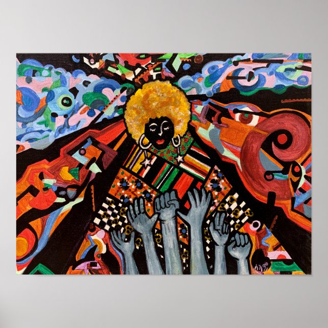 Poster "Entre o Caos, Eu Levanto" (Frente)