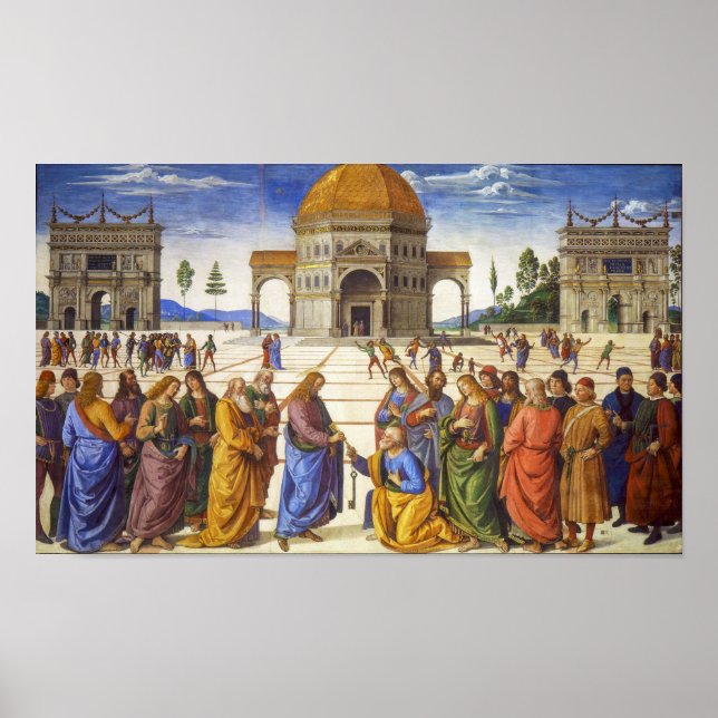 Poster Entrega das Chaves | Pietro Perugino | (Frente)