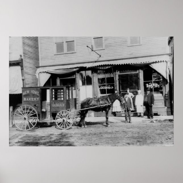 Poster Entrega de Bakery Vintage (Frente)