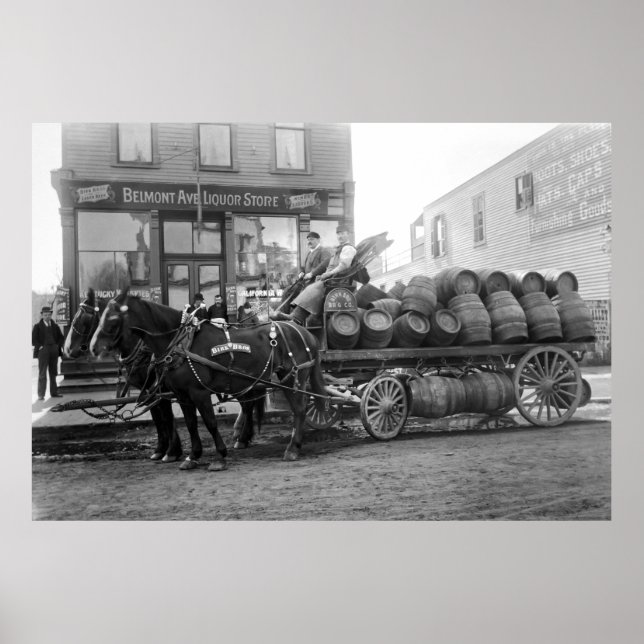 Póster ENTREGA DE CERVEJA CHICAGO c. 1895 (Frente)