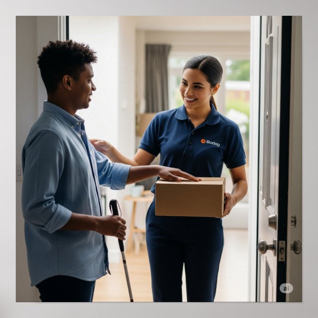 Poster Entrega de Pacote Acessível (Frente)