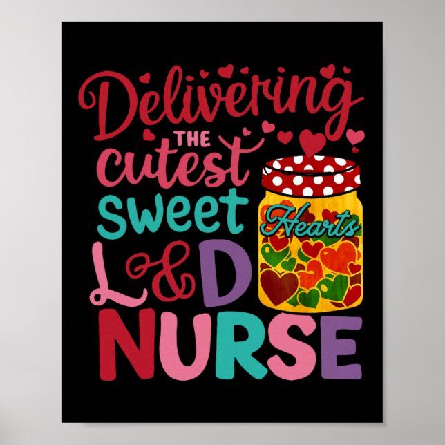 Poster Entregando os Corações Doces Mais Fofos no Trabalh (Frente)