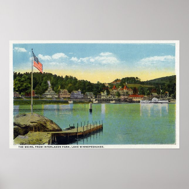 Poster Entrelaken Park View of the Weirs (Frente)