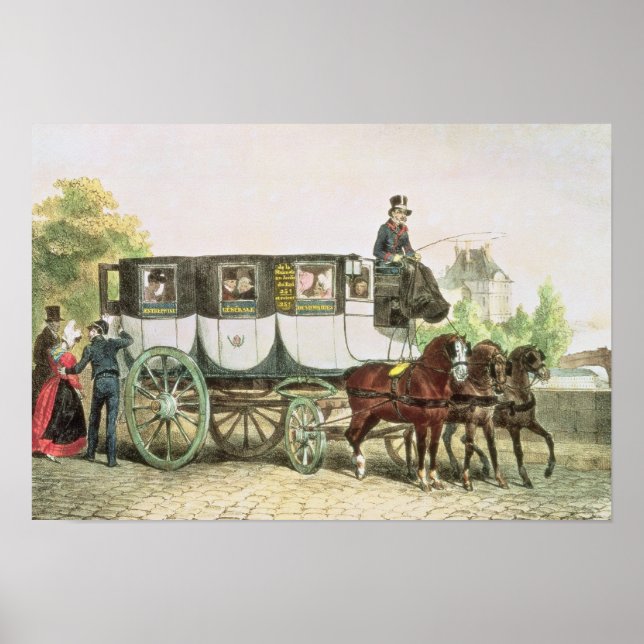 Póster Entreprise Generale des Omnibus", (Frente)