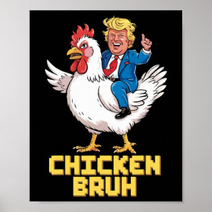 Poster Entrevista Engraçado Com Jogo De Frango Para Homen