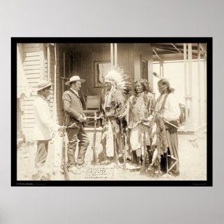 Póster Entrevistando três índios Cheyenne SD 1887