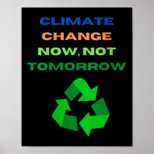 Poster Entusiasta das mudanças climáticas, ambiental