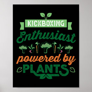 Poster Entusiasta de Kickboxing Energizado por Plantas Pr
