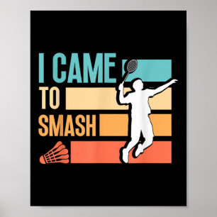Poster Entusiasta de Peteca de Badminton Treinador de Rac