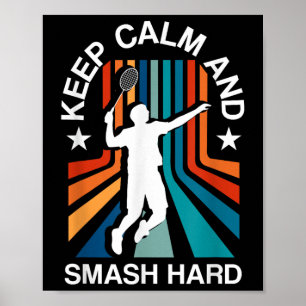 Poster Entusiasta de Peteca de Badminton Treinador de Rac