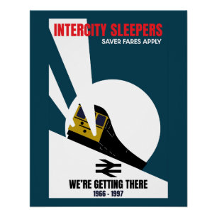 Póster Entusiasta do trem ferroviário britânico