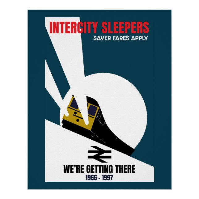 Póster Entusiasta do trem ferroviário britânico (Frente)