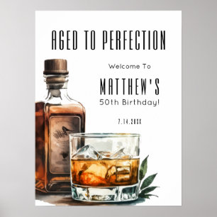 Poster Envelhecido à Perfeição Festa de Aniversário