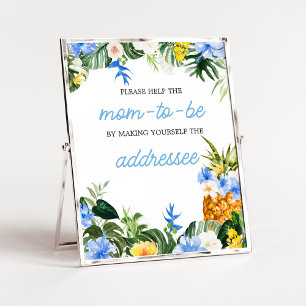 Poster Envelope de Chá de Bebê de Abacaxi Aloha Estação d