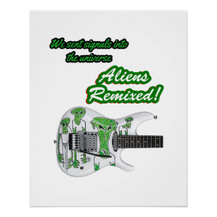 Póster "Enviamos sinais para o universo. Alienígenas Remi