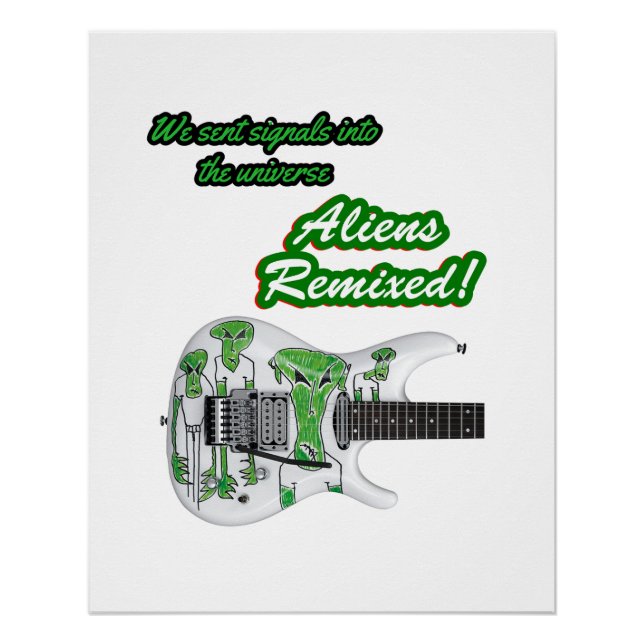 Póster "Enviamos sinais para o universo. Alienígenas Remi (Frente)