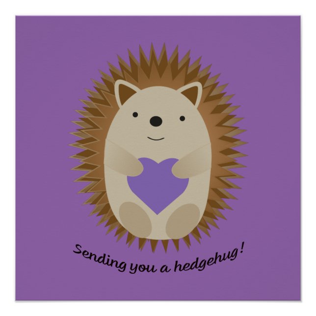 Póster Enviando-lhe um Hedgehog Hedgehug (Frente)