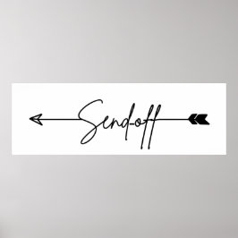 Poster Enviar sinal de direção de casamento