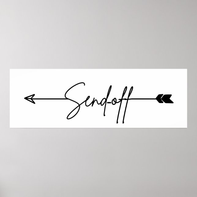 Poster Enviar sinal de direção de casamento (Frente)