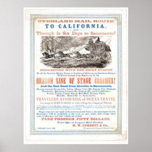 Póster Envie por terra a rota a CA (1257A) - restaurado
