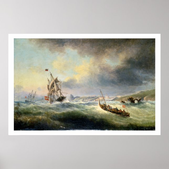 Poster Envio ao largo da costa espanhola, 1845 (Frente)