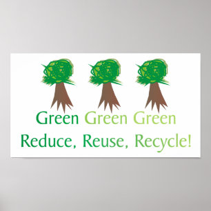 Poster Enviro-amigável verde