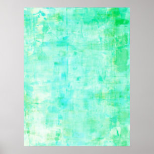 Poster "Envolva" a turquesa e a arte abstracta verde
