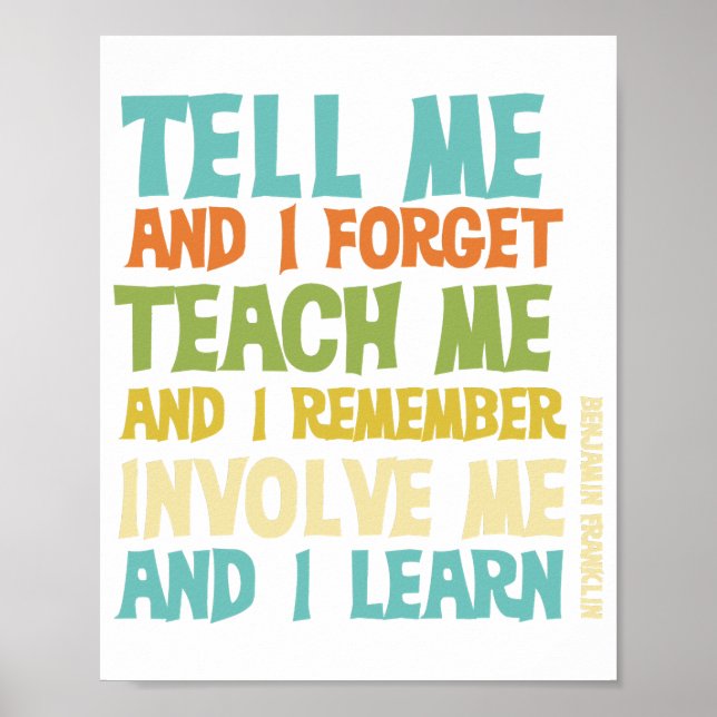 Poster Envolva-Me Clássico De Texto Educacional (Frente)