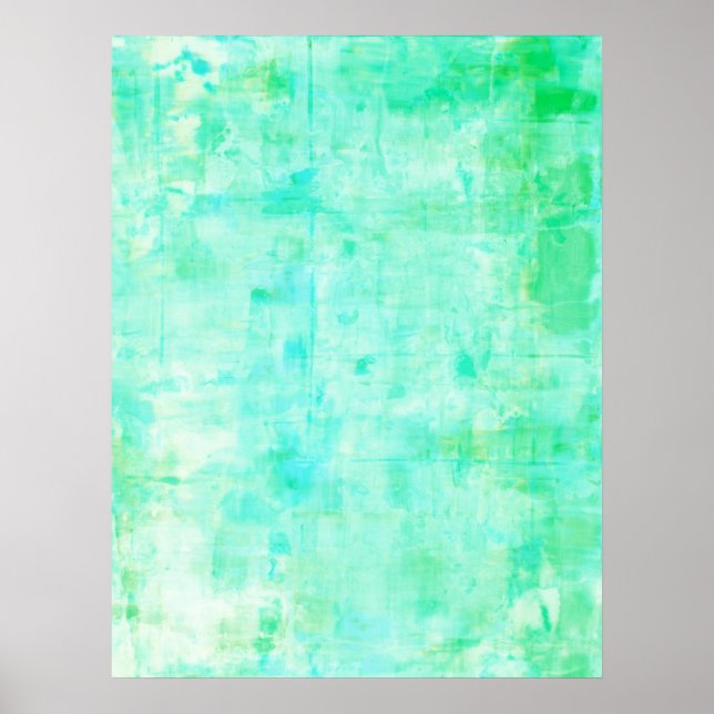 Poster "Envolver" Turquesa e Abstrato Verde (Frente)