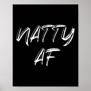 Poster Envolvimento Engraçado De Gym 100% Natty Af Bodybu