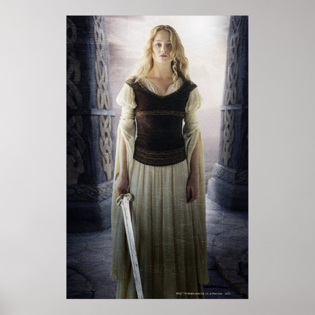 Póster Eowyn com espada (Frente)
