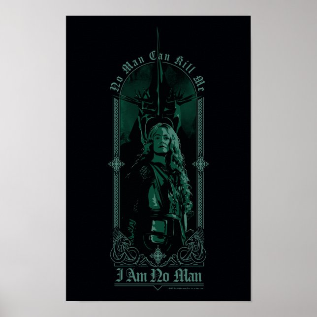 Poster Éowyn Vs SAURON™ "Eu Não Sou Homem" Gráfico de Roh (Frente)