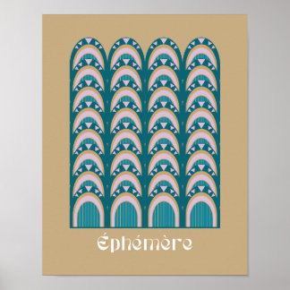 Poster éphémère Art Deco style 