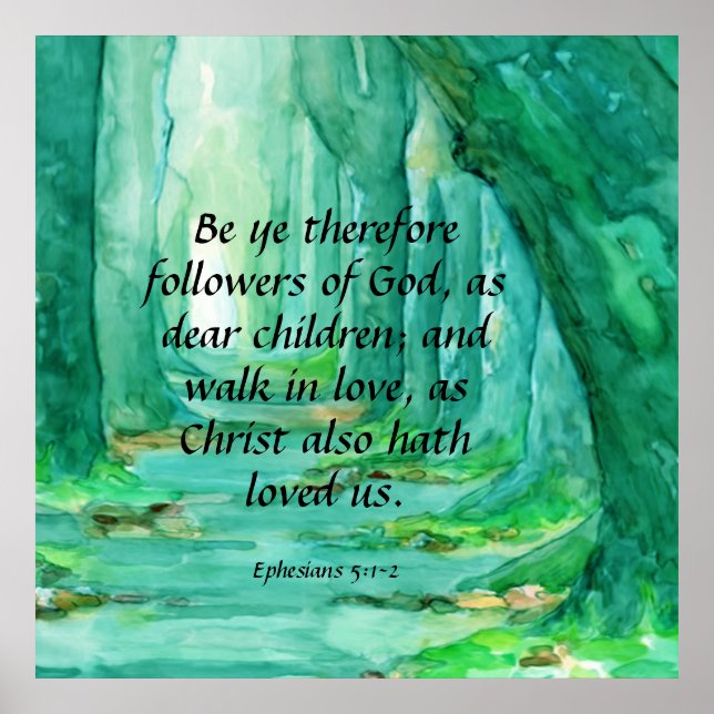 Poster Ephesianos 5:1-2 (Frente)
