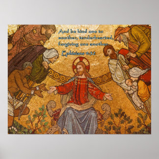 Póster Ephisianos 4:32 Jesus Mosaico