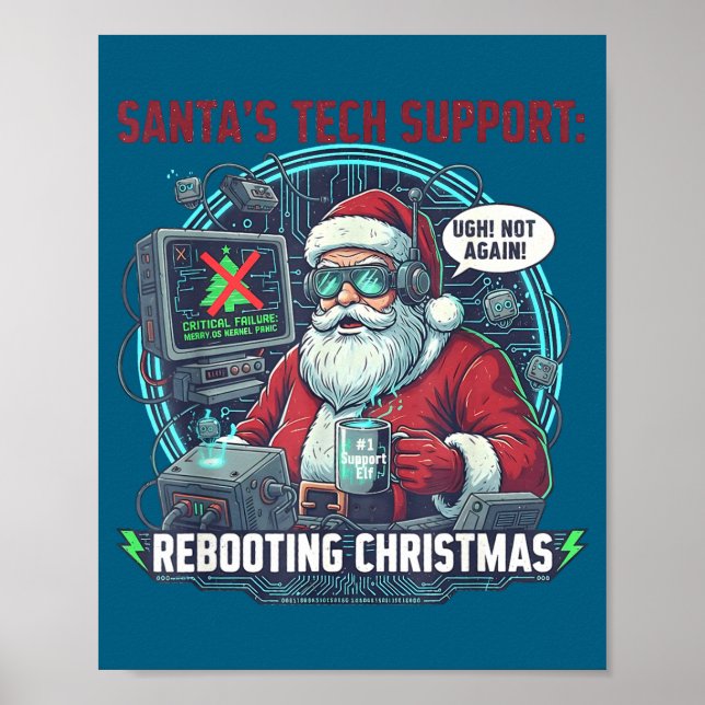 Poster Epic Support Santa Rebooting s Tech (Frente)