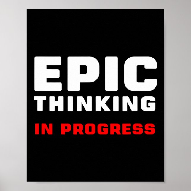 Poster Epic Thinking In Progress Big Ideas Introvert Game (Frente)