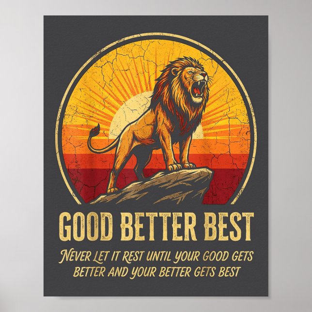 Poster Épico Nunca Deixa Descansar Até Ficar Bom Melhor B (Frente)