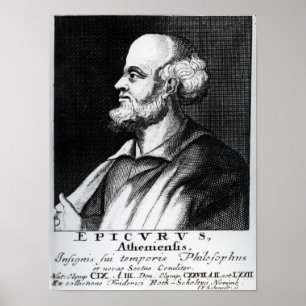 Póster Epicurus, gravado por Johann Fredrich Schmidt