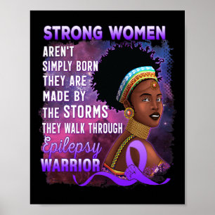 Poster Epilepsia Consciência Forte Mulheres Negras Guerre