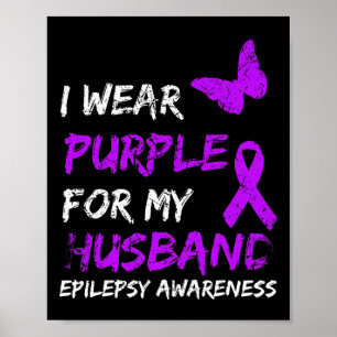 Poster Epilepsia Eu Visto Roxo Para Minha Fita De Marido