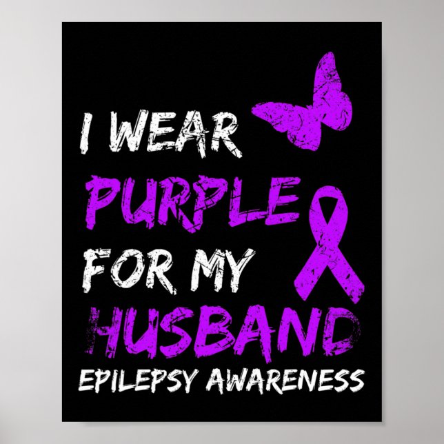 Poster Epilepsia Eu Visto Roxo Para Minha Fita De Marido (Frente)
