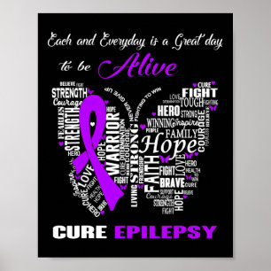 Poster Epilepsia Sensibilização Borboletas Púrpuras