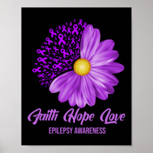 Poster Epilepsia Sensibilização Fé Esperança Amor Flo