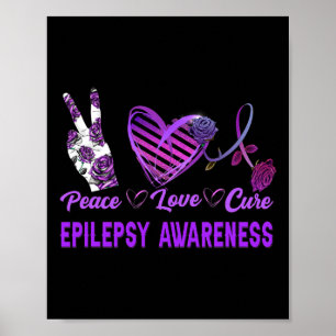 Poster Epilepsia Sensibilização Paz Amor Presente Puro