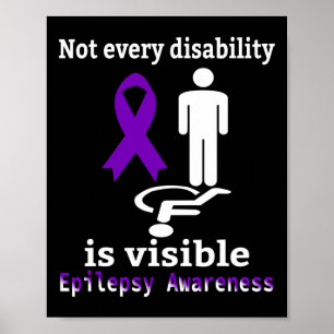 Poster Epilepsia Sensibilização Roxo Suporte Epilepsia da